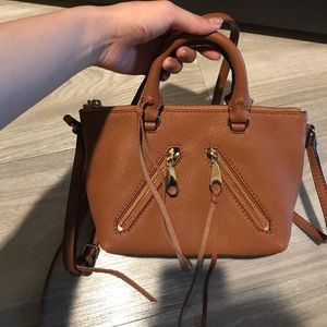 Rebecca Minkoff mini moto satchel brown color